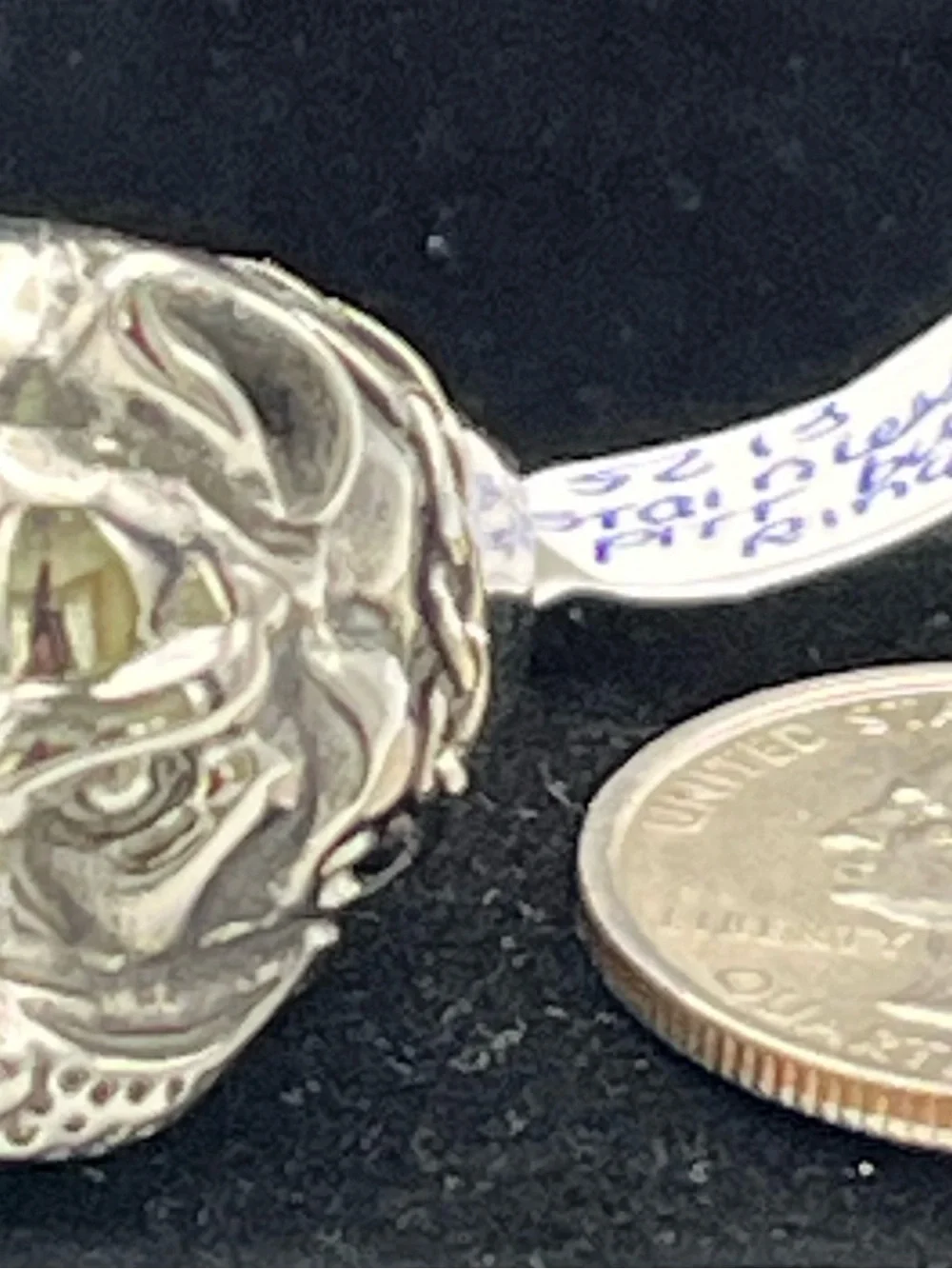 Stainless Steel Silver Pitt Bull Dog Ring